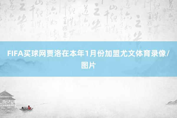 FIFA买球网贾洛在本年1月份加盟尤文体育录像/图片