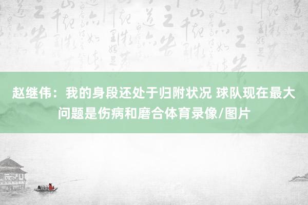 赵继伟：我的身段还处于归附状况 球队现在最大问题是伤病和磨合体育录像/图片