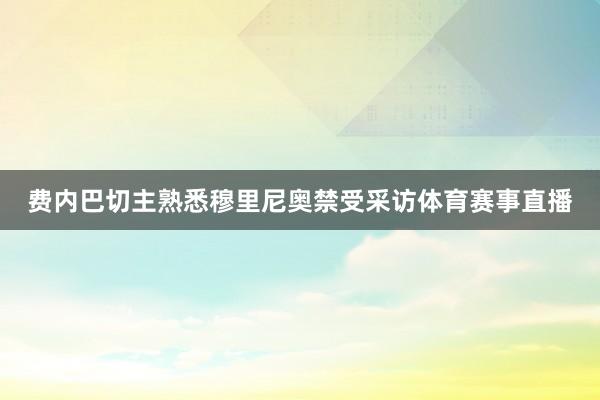 费内巴切主熟悉穆里尼奥禁受采访体育赛事直播